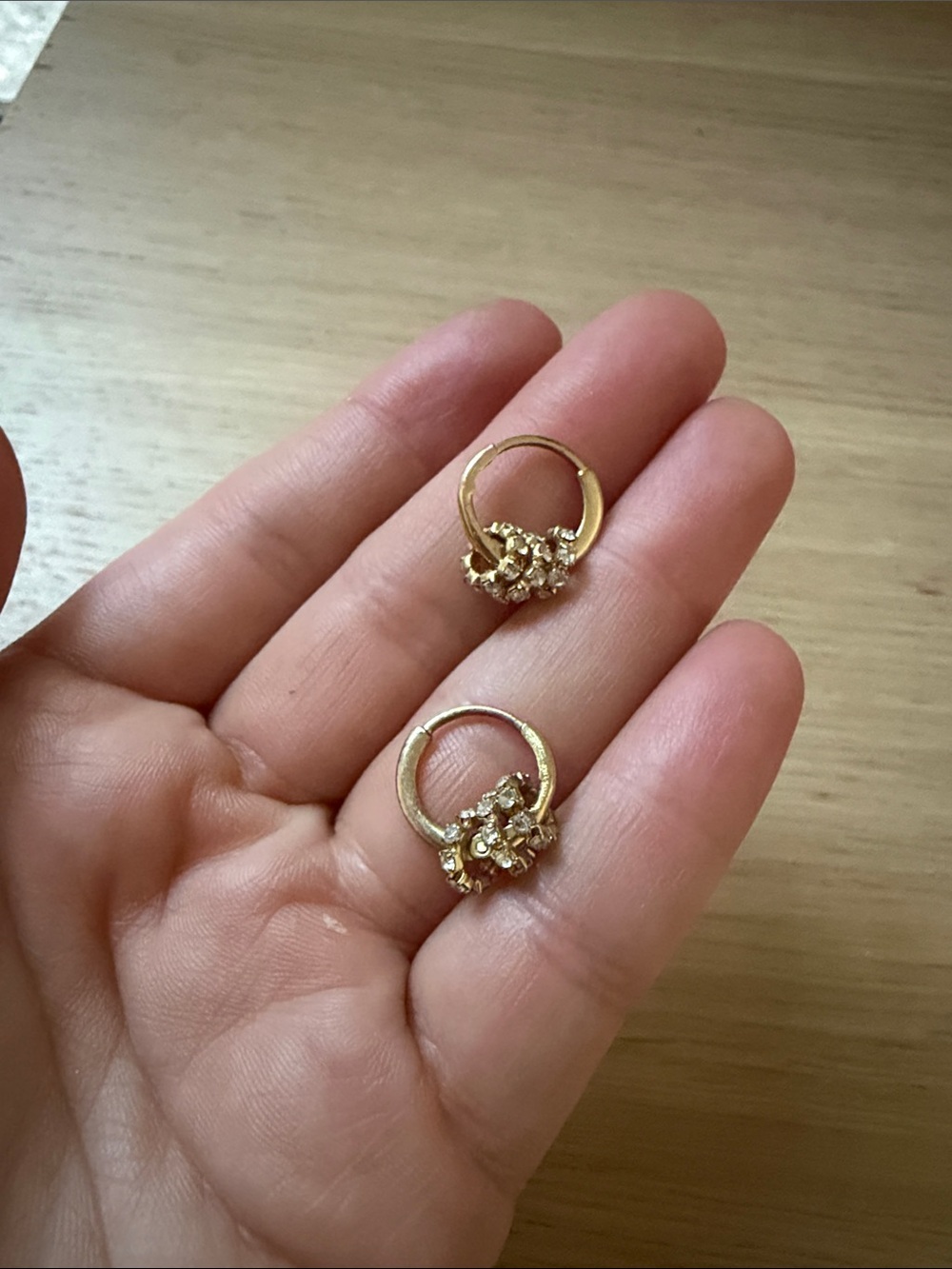 Gold Floral Cluster Hoop Earrings - Women's Jewelry